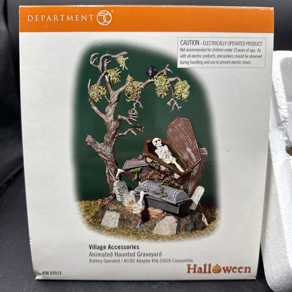 NEW Dept 56 Halloween Accessories‎ Animated Haunted Graveyard 52513 Skeleton